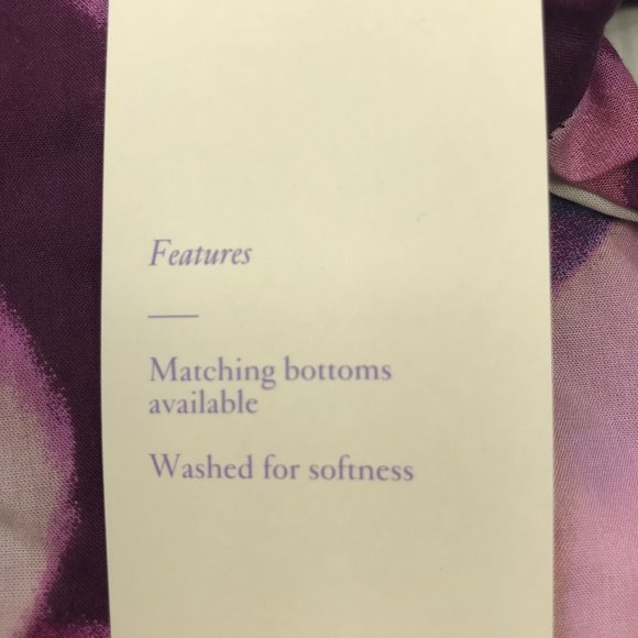 Stars Above Women's Button Sleep Shirt XS Purple New - Picture 5 of 14